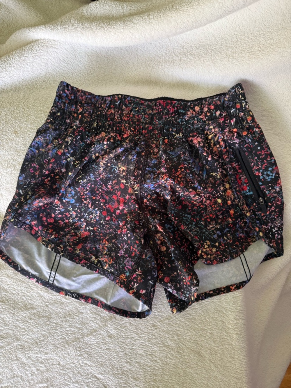 lululemon athletica Black Multi Floral Athletic Shorts